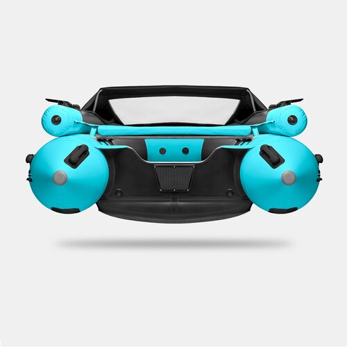 Надувная лодка GLADIATOR E380X черно-бирюзовый